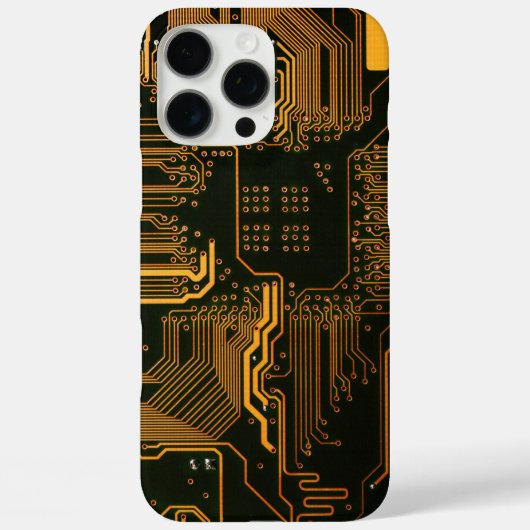 Geek Out Nerd PCB Sinaasappel Electronic Circuit B Case-Mate iPhone Case (Achterkant)