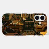 Geek Out Nerd PCB Sinaasappel Electronic Circuit B Case-Mate iPhone Case (Achterkant (horizontaal))