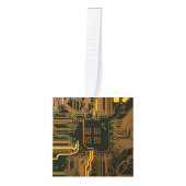 Geek Out Nerd PCB Sinaasappel Electronic Circuit B Decoratie (Voorkant)