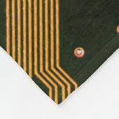 Geek Out Nerd PCB Sinaasappel Electronic Circuit B Fleece Deken (Hoek)