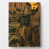 Geek Out Nerd PCB Sinaasappel Electronic Circuit B Fotoplaat (voorkant)