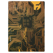 Geek Out Nerd PCB Sinaasappel Electronic Circuit B Klembord (Achterkant)