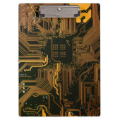 Geek Out Nerd PCB Sinaasappel Electronic Circuit B Klembord (Voorkant)