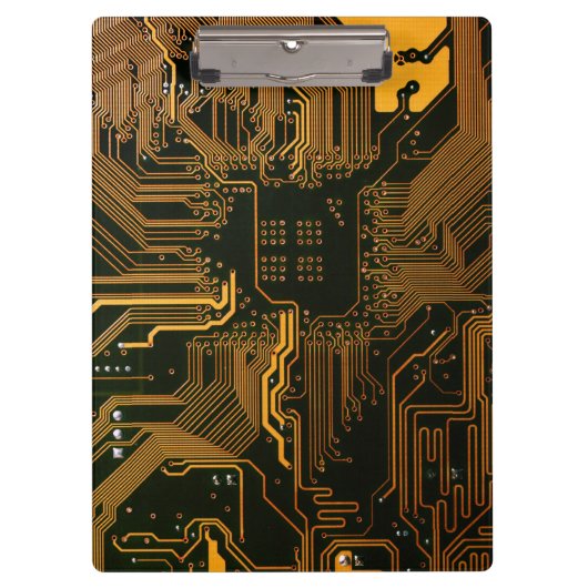 Geek Out Nerd PCB Sinaasappel Electronic Circuit B Klembord (Voorkant)