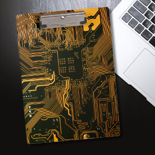 Geek Out Nerd PCB Sinaasappel Electronic Circuit B Klembord