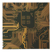 Geek Out Nerd PCB Sinaasappel Electronic Circuit B Kubus (Rechts)