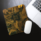 Geek Out Nerd PCB Sinaasappel Electronic Circuit B Muismat