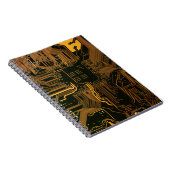 Geek Out Nerd PCB Sinaasappel Electronic Circuit B Notitieboek (Rechterzijde)