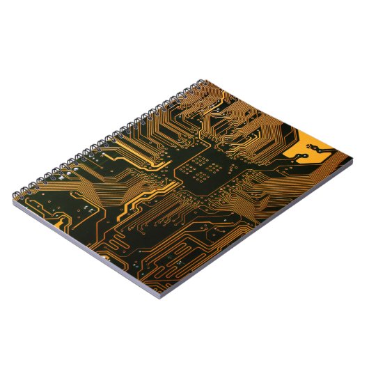 Geek Out Nerd PCB Sinaasappel Electronic Circuit B Notitieboek (Linkerzijde)