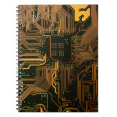 Geek Out Nerd PCB Sinaasappel Electronic Circuit B Notitieboek (Voorkant)