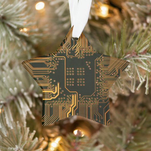 Geek Out Nerd PCB Sinaasappel Electronic Circuit B Ornament (Boom)
