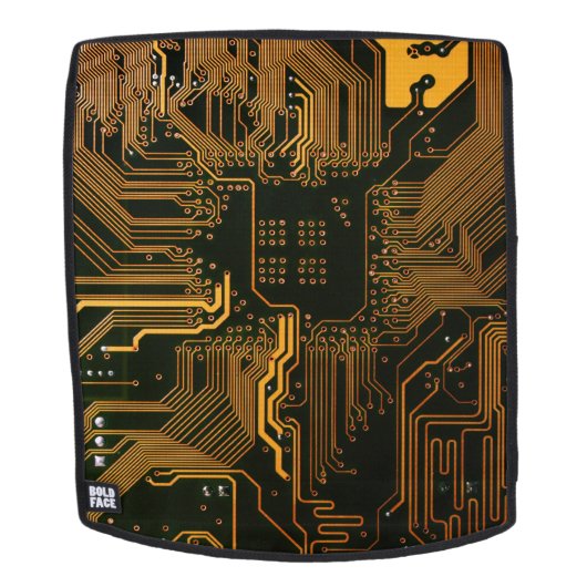 Geek Out Nerd PCB Sinaasappel Electronic Circuit B Rugtassen (Verwijderbaar gezicht)