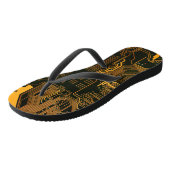 Geek Out Nerd PCB Sinaasappel Electronic Circuit B Teenslippers (Schuin)