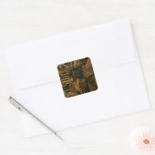 Geek Out Nerd PCB Sinaasappel Electronic Circuit B Vierkante Sticker (Envelop)