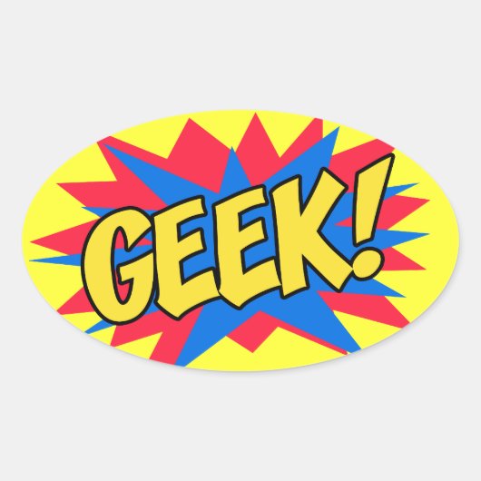 GEEK OVALE STICKER (Voorkant)