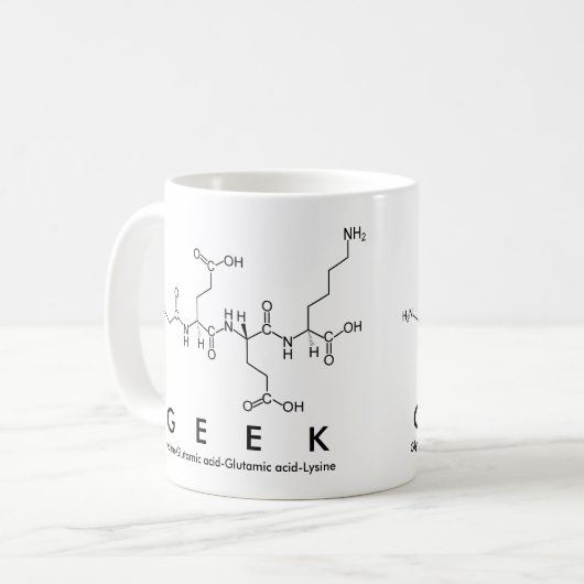 Geek peptide woord mok (Voorkant links)