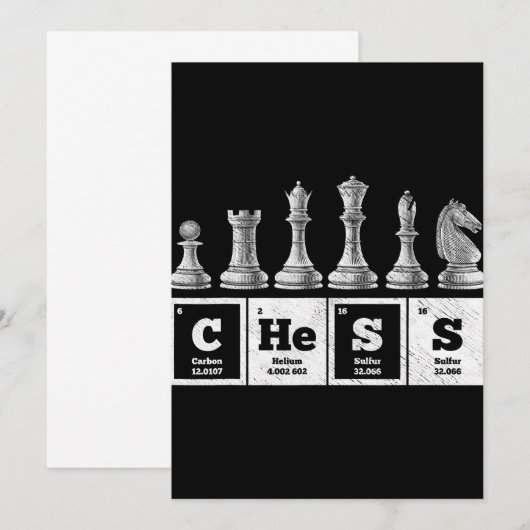 geek periodiek systeem chemie bedankkaart (Voorkant / Achterkant)