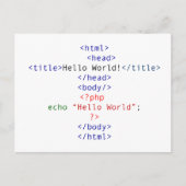 Geek php Greeting Briefkaart (Voorkant)