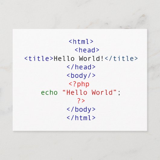 Geek php Greeting Briefkaart (Voorkant)