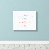 Geek php Greeting Canvas Afdruk (Insitu (Houten vloer))