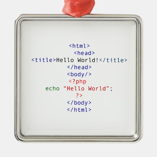 Geek php Greeting Metalen Ornament (Voorkant)