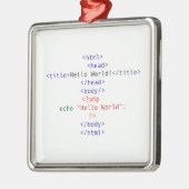 Geek php Greeting Metalen Ornament (Links)