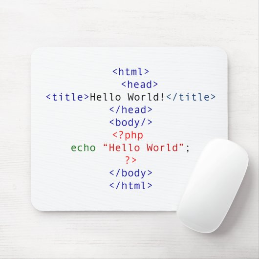 Geek php Greeting Muismat (Met muis)