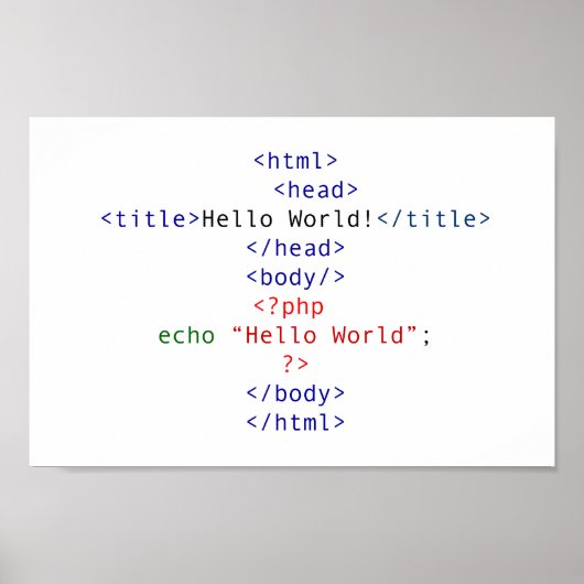 Geek php Greeting Poster (Voorkant)