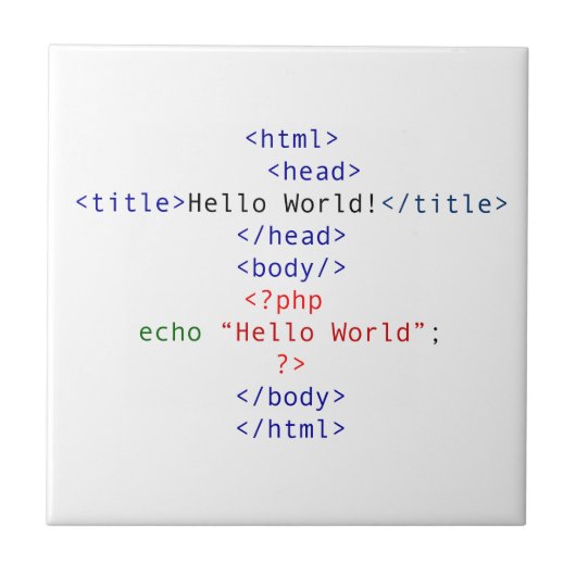 Geek php Greeting Tegeltje (Voorkant)