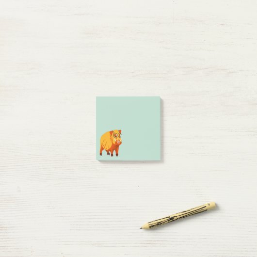 Geek Pig Funny Boar Wild Animal Post-it® Notes (Op bureau)