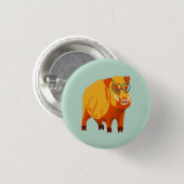 Geek Pig Funny Nerdy Ronde Button 3,2 Cm (Voorkant /achterkant)