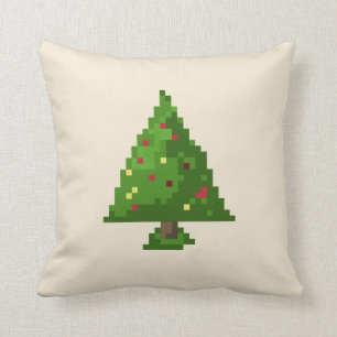 Geek Pixel 8bit Kerstboom Kussen
