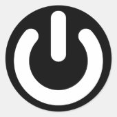 Geek Power Ideology Ronde Sticker (Voorkant)