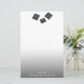 Geek Reboot Computer Keys grijs verloop Briefpapier (Staand voorkant)