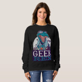 Geek Rex T-Rex Dinosaur Funny Scientists Shirt Che (Voorkant volledig)