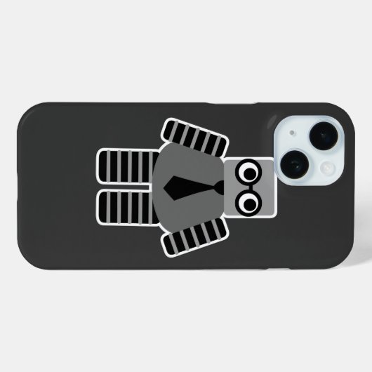 Geek Robot iPhone Case (Achterkant (horizontaal))