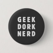 Geek, rug, nerd (en liefhebbend) ronde button 5,7 cm (Voorkant)