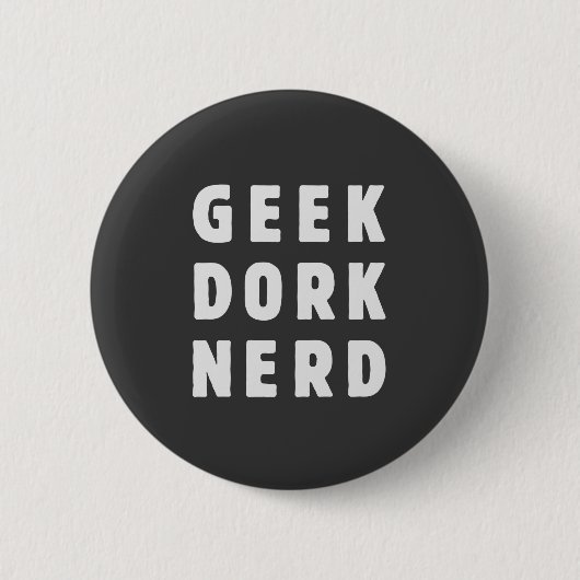 Geek, rug, nerd (en liefhebbend) ronde button 5,7 cm (Voorkant)