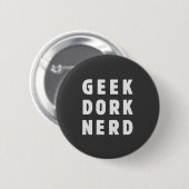 Geek, rug, nerd (en liefhebbend) ronde button 5,7 cm (Voorkant /achterkant)
