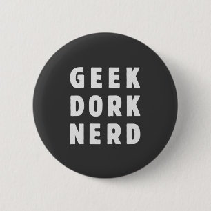 Geek, rug, nerd (en liefhebbend) ronde button 5,7 cm