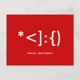 Geek Santa Emoticon-briefkaart voor kerstmis Feestdagenkaart
