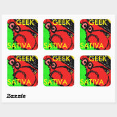 GEEK SATIVA VIERKANTE STICKER (Vel)