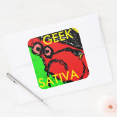 GEEK SATIVA VIERKANTE STICKER (Envelop)