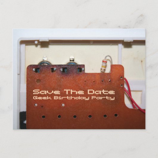 Geek Save the date 50th Birthday Briefkaart (Voorkant)