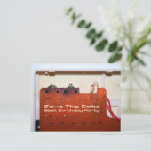 Geek Save the date 50th Birthday Briefkaart (Staand voorkant)