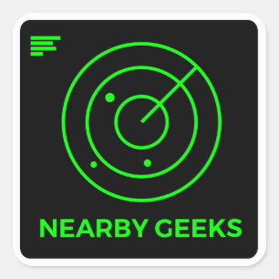 Geek scanner vierkante sticker