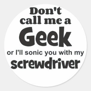 Geek schroevedraaier bf ronde sticker