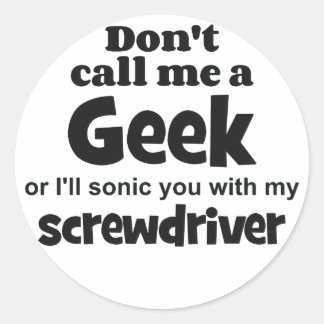Geek schroevedraaier bf ronde sticker