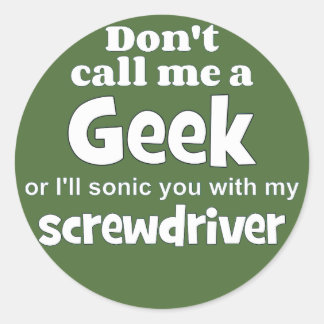 Geek schroevendraaier wf ronde sticker