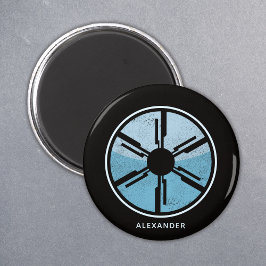 Geek Sci Fi Verdrietig Futuristische Ruimte Blauw  Magneet